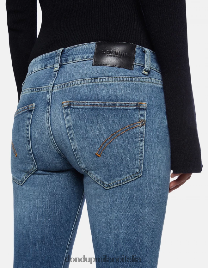 DONDUP mujer Vaqueros bootcut lola en denim elástico vestir azul AZX2Z097