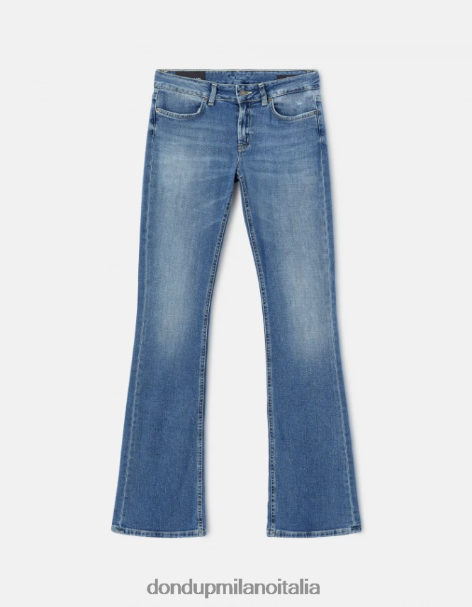 DONDUP mujer Vaqueros bootcut lola en denim elástico vestir azul AZX2Z097