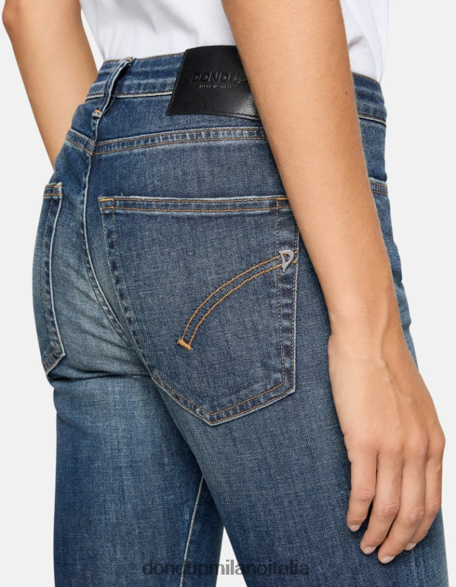 DONDUP mujer Vaqueros bootcut súper ajustados Mandy en denim elástico vestir azul AZX2Z056