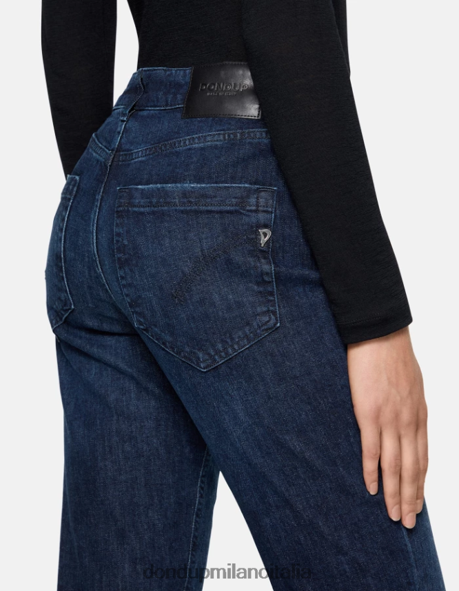 DONDUP mujer Vaqueros koons holgados de denim elástico vestir azul AZX2Z06