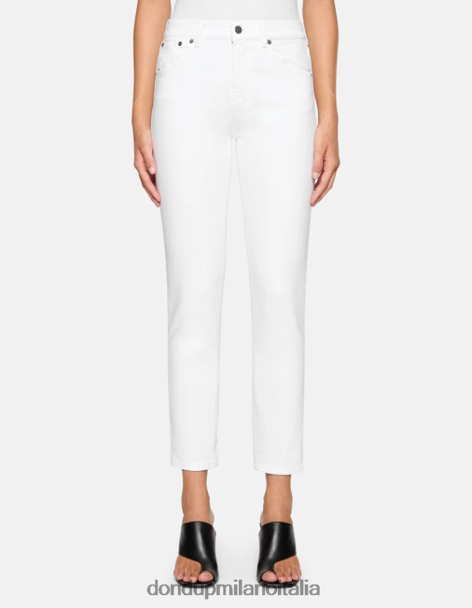 DONDUP mujer Vaqueros slim fit Daila en denim elástico Bull vestir blanco AZX2Z02