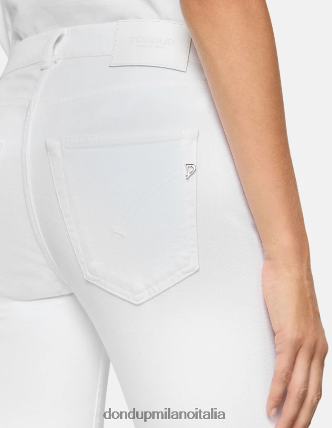 DONDUP mujer Vaqueros slim fit Daila en denim elástico Bull vestir blanco AZX2Z02