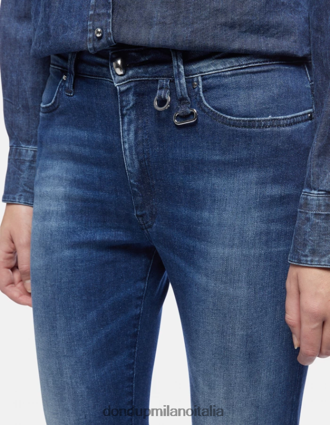 DONDUP mujer Vaqueros súper ajustados iris en denim elástico vestir azul AZX2Z060