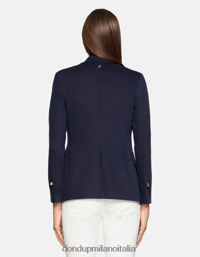 DONDUP mujer blazer de algodón con doble botonadura vestir Azul marino AZX2Z0370