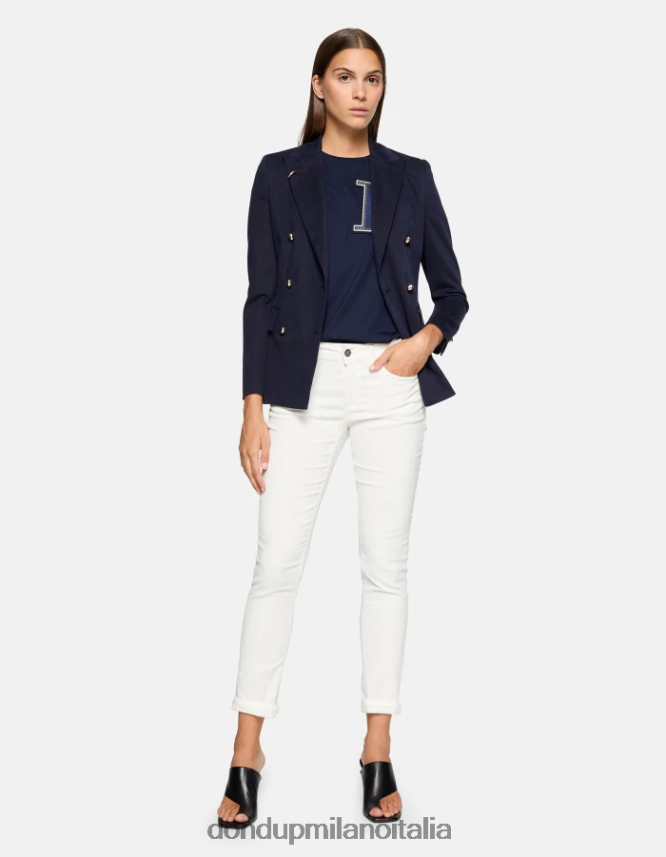 DONDUP mujer blazer de algodón con doble botonadura vestir Azul marino AZX2Z0370