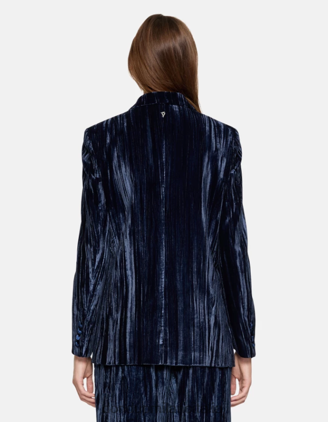 DONDUP mujer blazer de terciopelo con doble botonadura vestir Azul marino AZX2Z0385