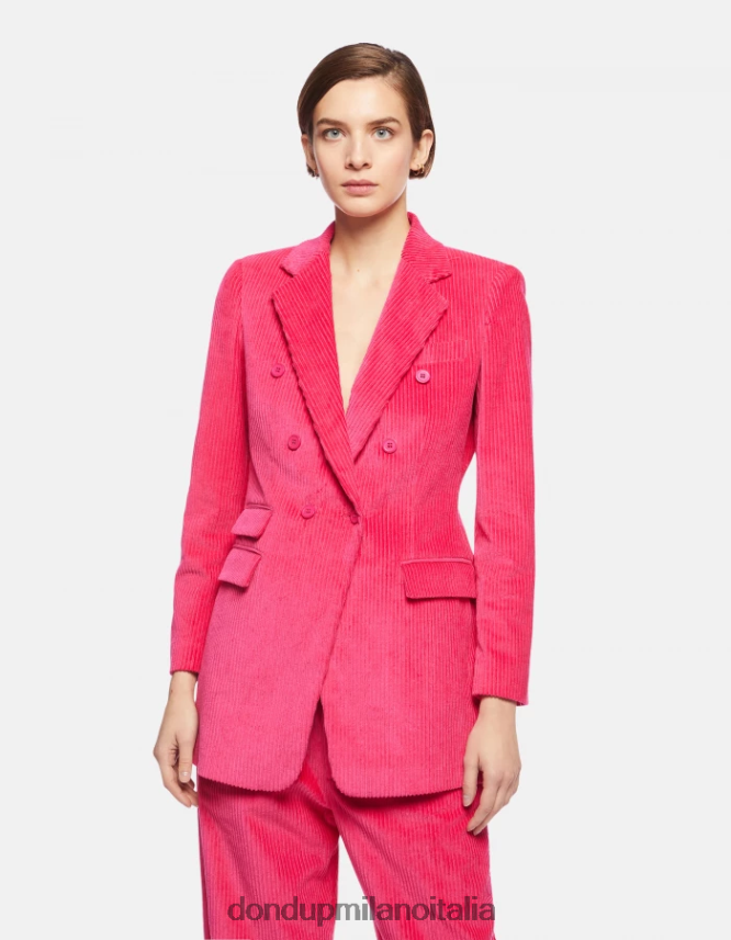 DONDUP mujer blazer de terciopelo con doble botonadura vestir orquídea AZX2Z0384