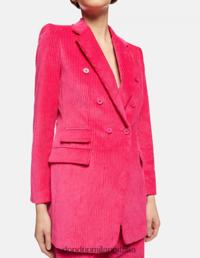 DONDUP mujer blazer de terciopelo con doble botonadura vestir orquídea AZX2Z0384