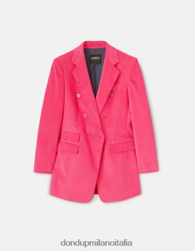 DONDUP mujer blazer de terciopelo con doble botonadura vestir orquídea AZX2Z0384