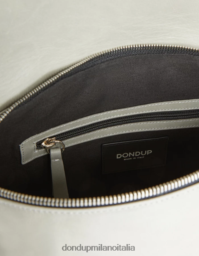 DONDUP mujer bolso de cuero brillante accesorios gris claro AZX2Z0488