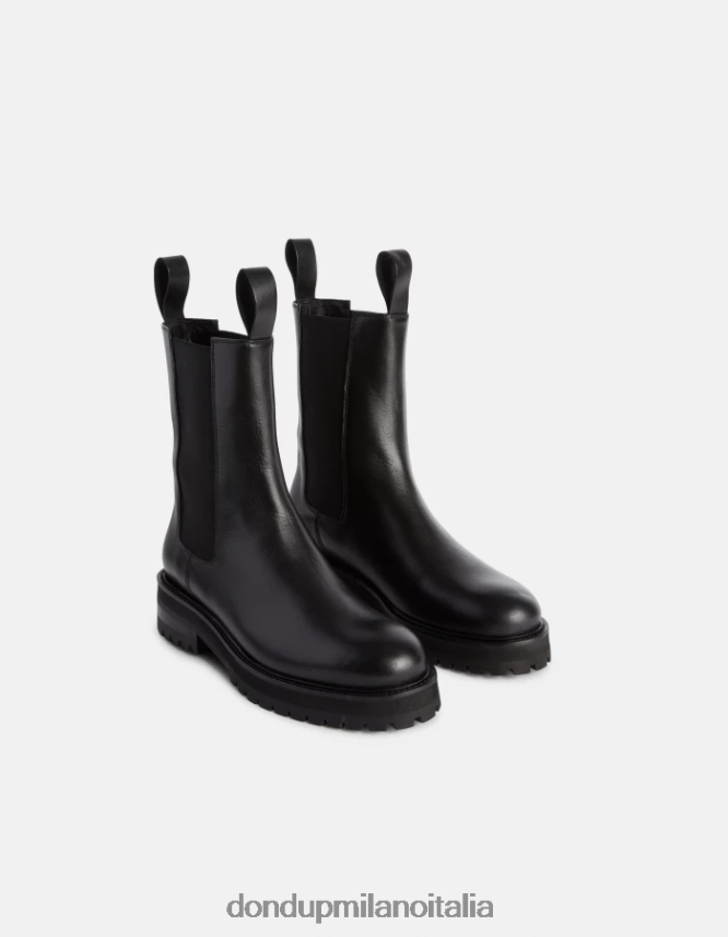 DONDUP mujer botas beatle de piel de becerro napa calzado negro AZX2Z0459