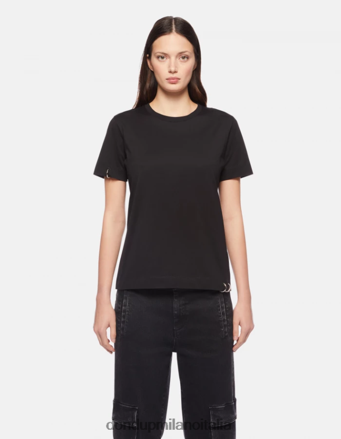 DONDUP mujer camiseta de punto regular fit vestir negro AZX2Z0411