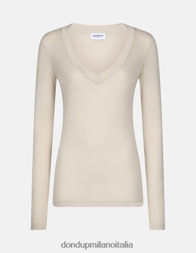 DONDUP mujer camiseta interlock slim vestir livito AZX2Z0414