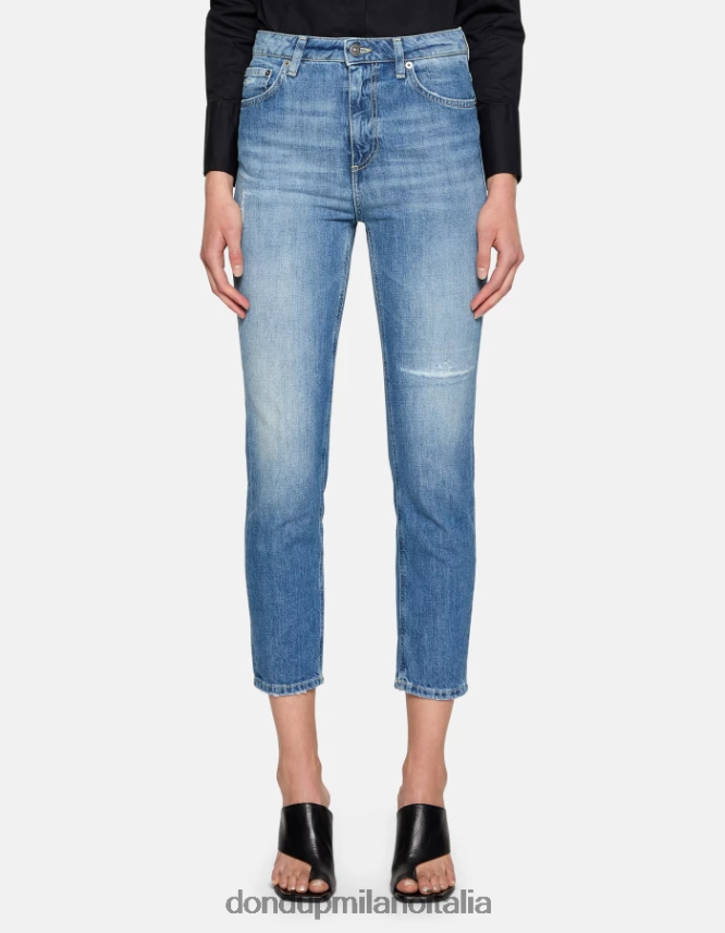 DONDUP mujer jeans cindy regular fit de mezclilla rígida vestir azul AZX2Z020