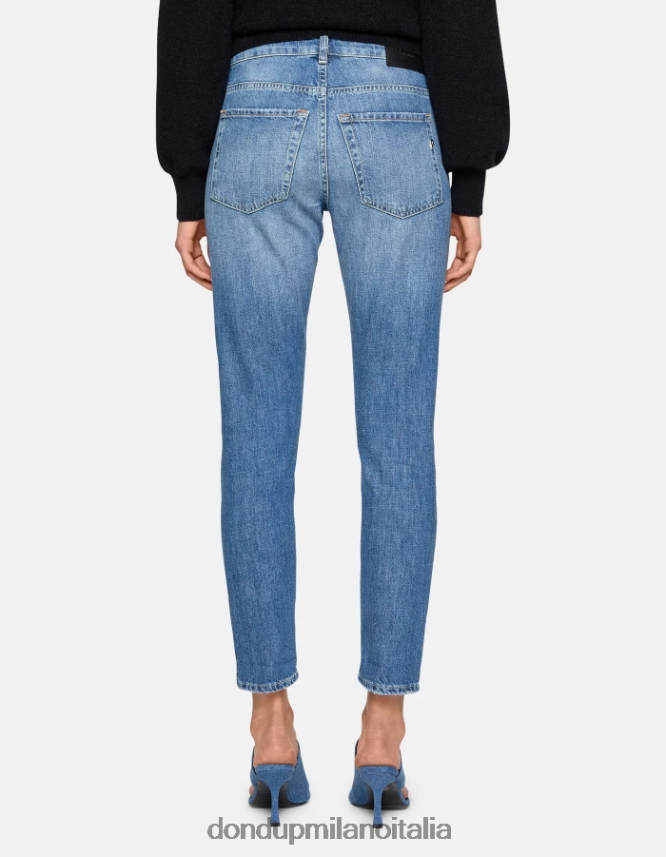 DONDUP mujer jeans mila carrot-fit de denim rígido vestir azul AZX2Z047