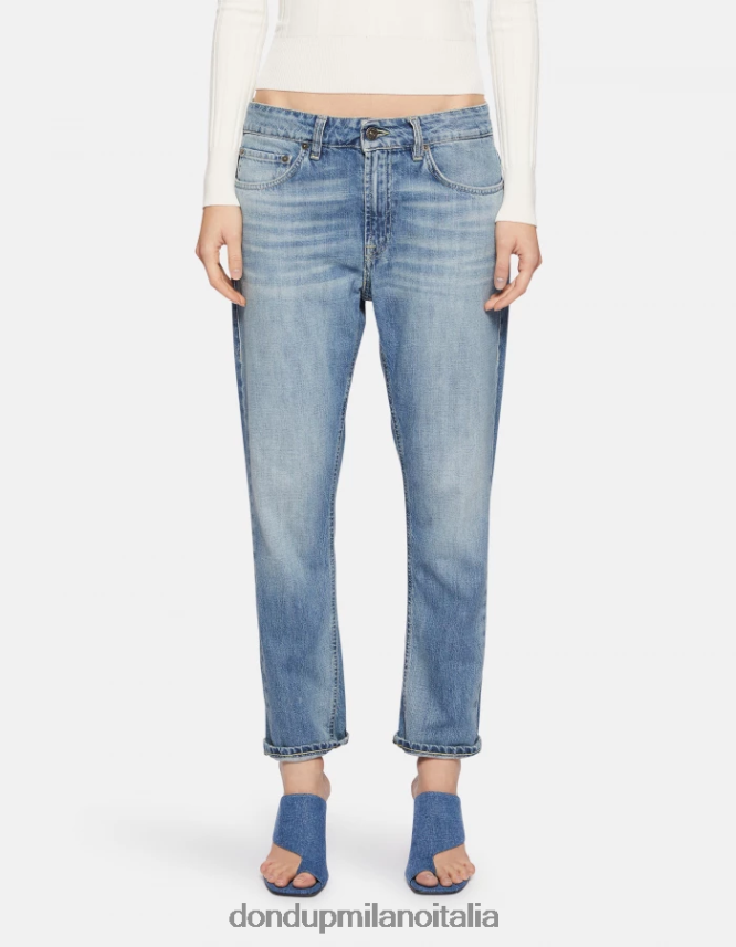 DONDUP mujer jeans mila carrot-fit de denim rígido vestir azul AZX2Z087