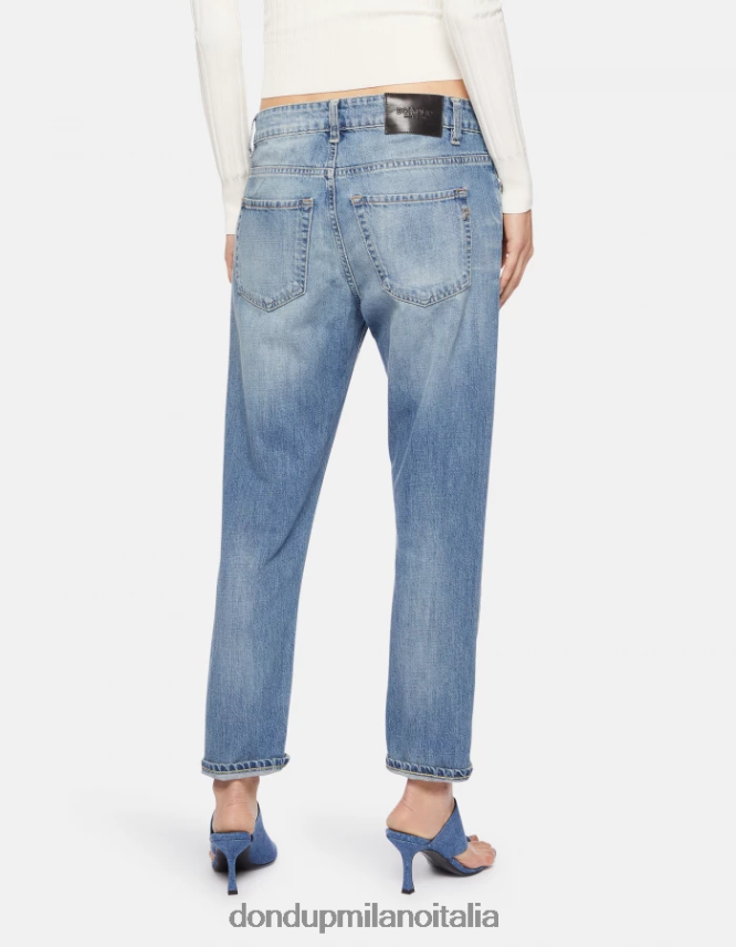 DONDUP mujer jeans mila carrot-fit de denim rígido vestir azul AZX2Z087