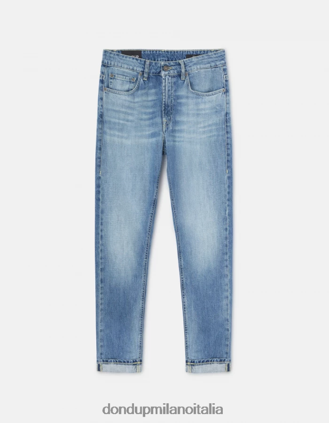 DONDUP mujer jeans mila carrot-fit de denim rígido vestir azul AZX2Z087