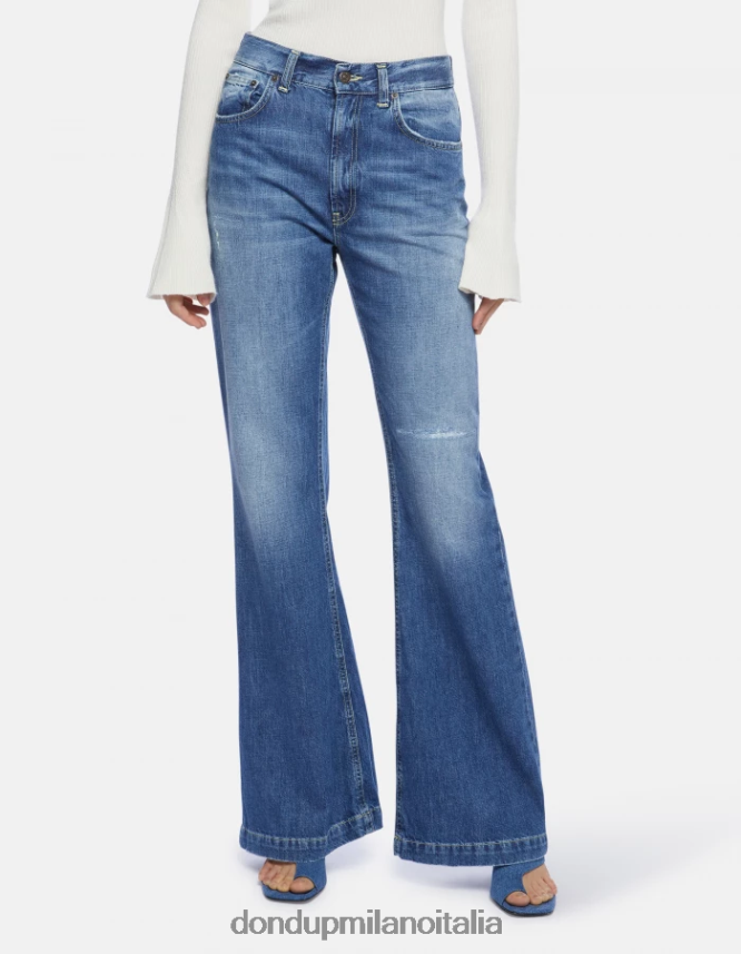 DONDUP mujer jeans rígidos con corte bootcut olivia vestir azul AZX2Z094