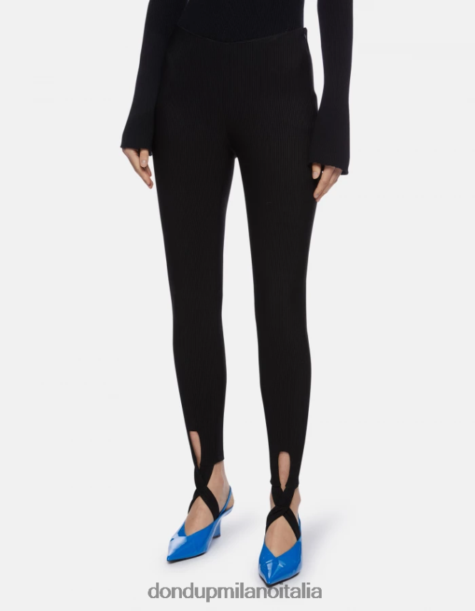 DONDUP mujer leggins de jersey amy vestir negro AZX2Z0144