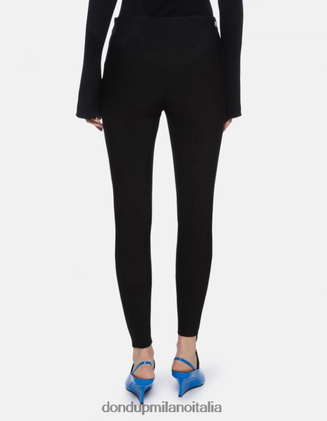 DONDUP mujer leggins de jersey amy vestir negro AZX2Z0144