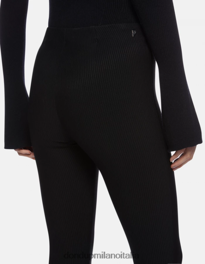 DONDUP mujer leggins de jersey amy vestir negro AZX2Z0144