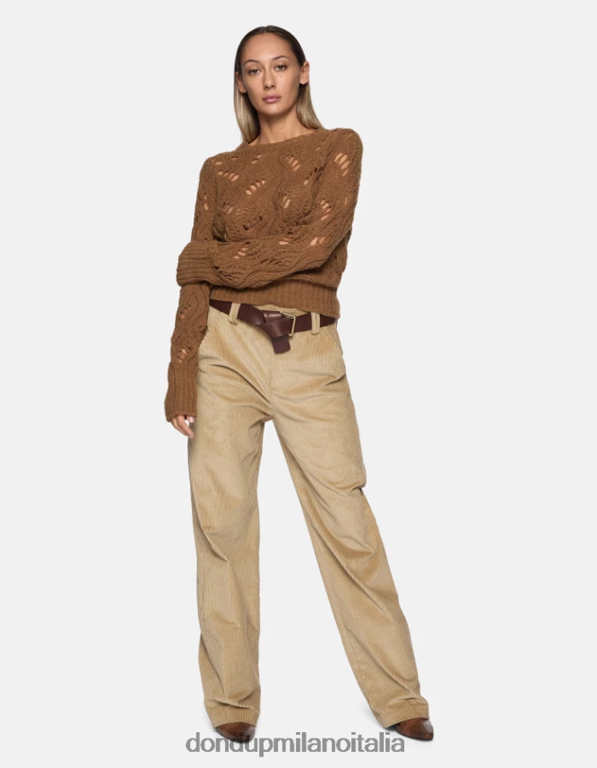 DONDUP mujer pantalones anchos de terciopelo joan vestir livito AZX2Z0132