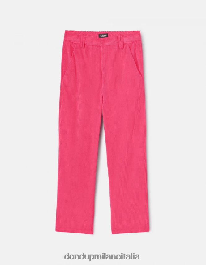 DONDUP mujer pantalones anchos de terciopelo joan vestir orquídea AZX2Z0131