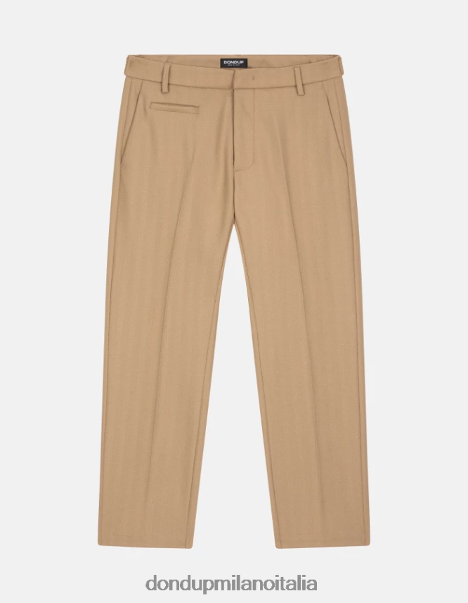 DONDUP mujer pantalones ariel carrot fit de 27 pulgadas en mezcla de lana vestir beige AZX2Z0146