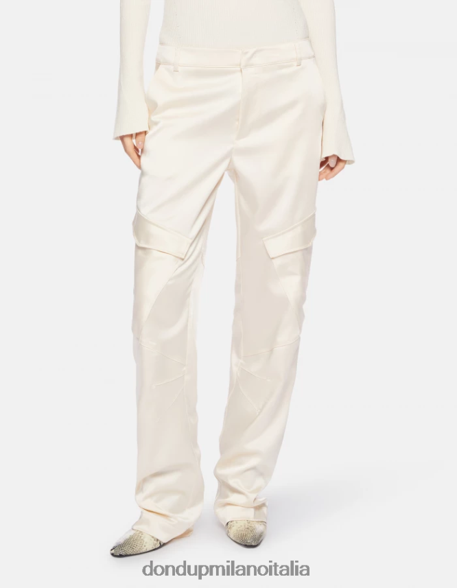 DONDUP mujer pantalones camila holgados de satén vestir burro AZX2Z0198