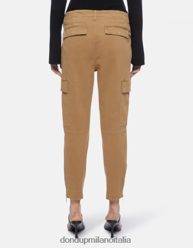 DONDUP mujer pantalones cargo de algodón eve vestir arena AZX2Z0162