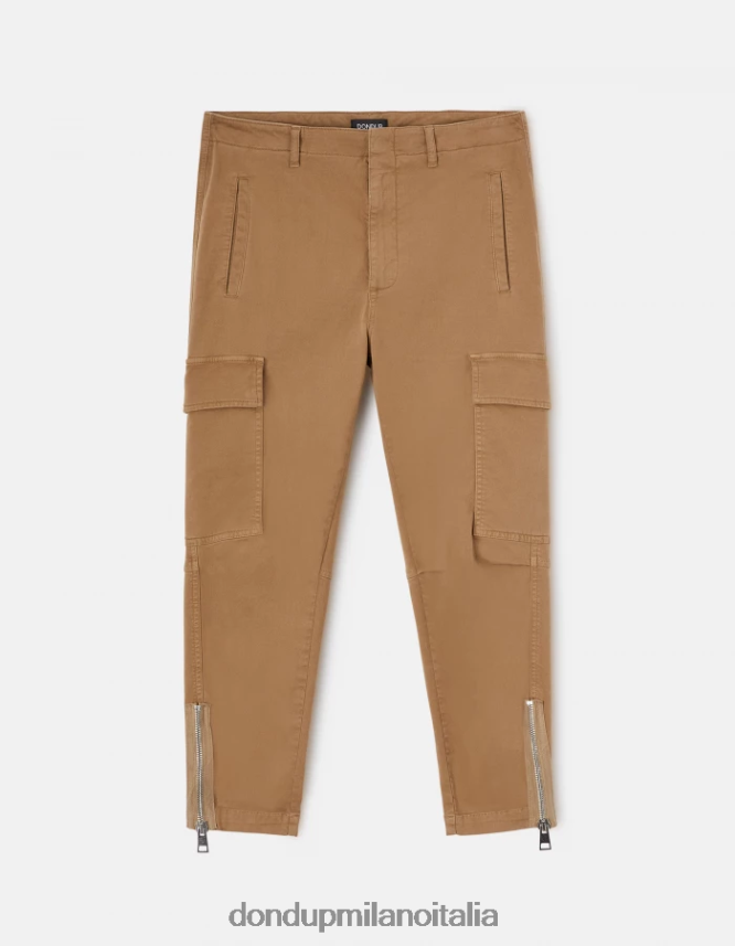 DONDUP mujer pantalones cargo de algodón eve vestir arena AZX2Z0162