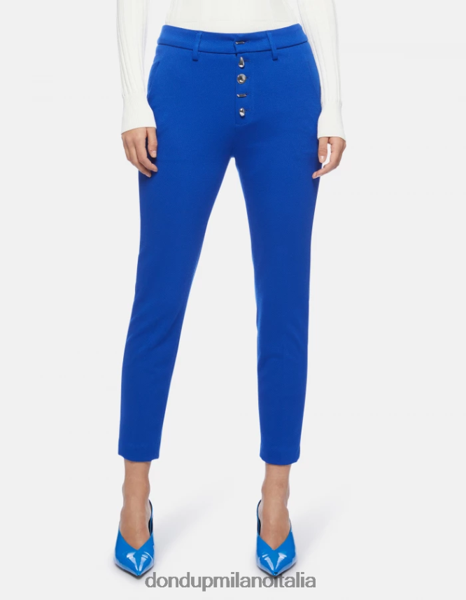 DONDUP mujer pantalones carmen slim de punto vestir azul real AZX2Z0235