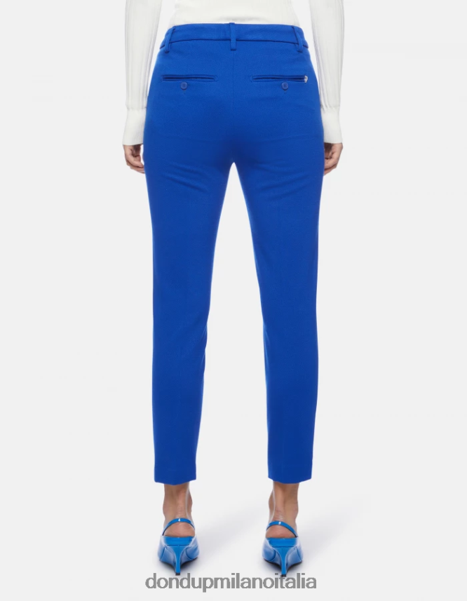 DONDUP mujer pantalones carmen slim de punto vestir azul real AZX2Z0235