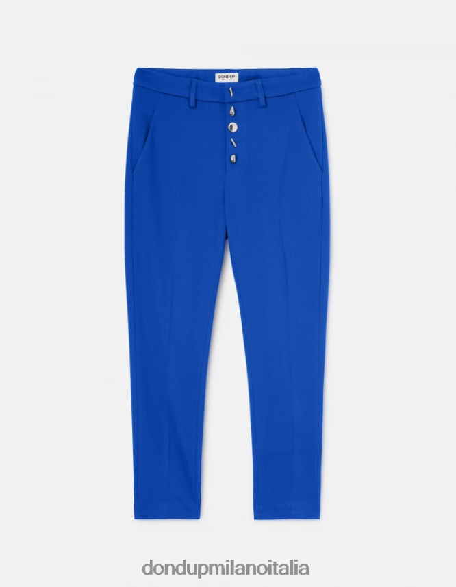 DONDUP mujer pantalones carmen slim de punto vestir azul real AZX2Z0235