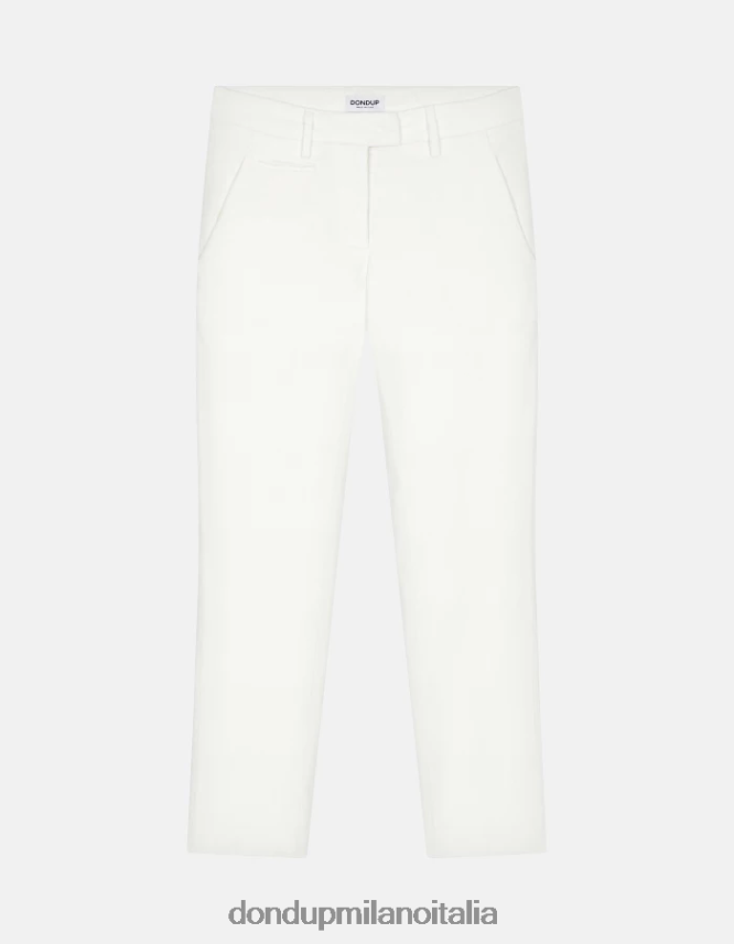 DONDUP mujer pantalones de terciopelo perfectos y ajustados vestir alabastro AZX2Z0153