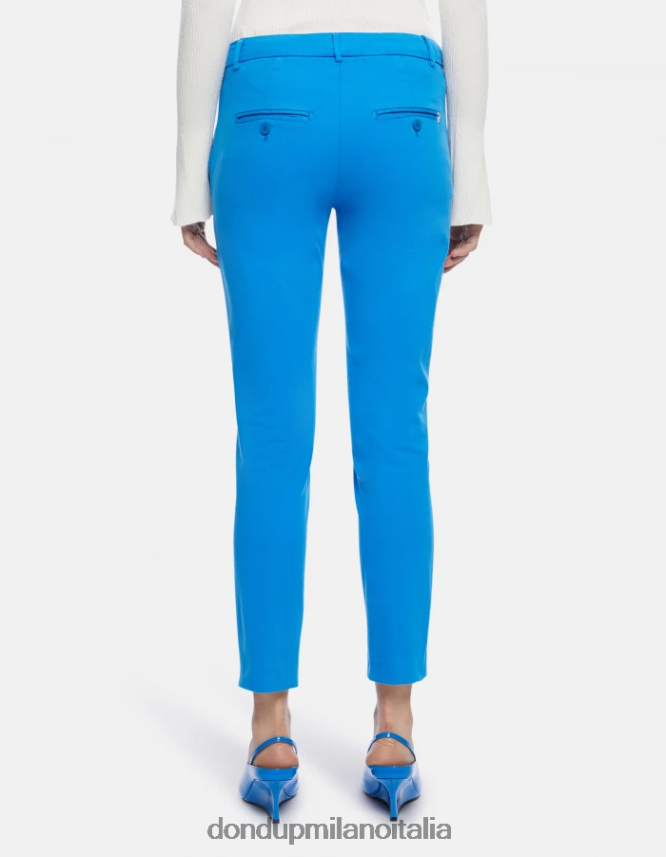 DONDUP mujer pantalones de tricotina perfectos y ajustados vestir turquesa AZX2Z0212