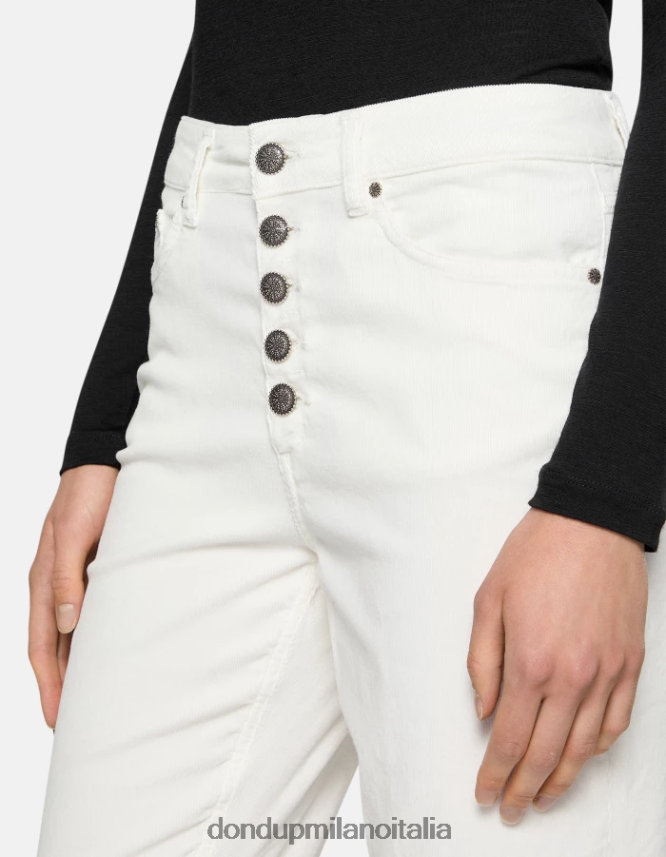 DONDUP mujer pantalones holgados de terciopelo koons vestir burro AZX2Z071