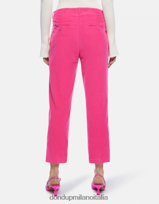 DONDUP mujer pantalones holgados de terciopelo nima vestir orquídea AZX2Z0136