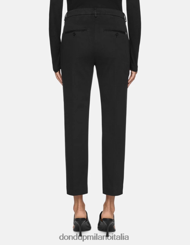 DONDUP mujer pantalones holgados de tricotina nima vestir negro AZX2Z0234