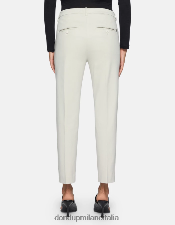 DONDUP mujer pantalones holgados de tricotina nima vestir yeso AZX2Z0231