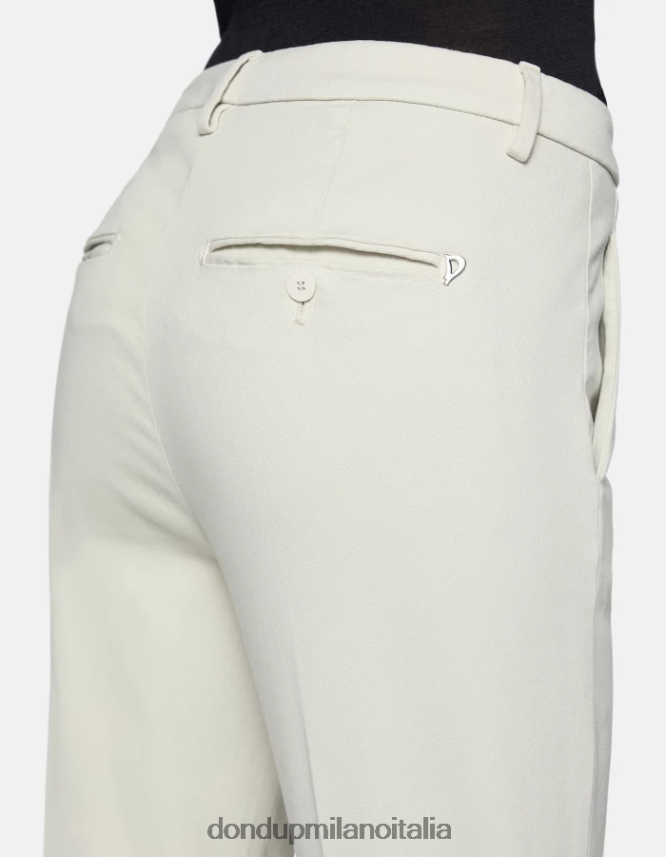 DONDUP mujer pantalones holgados de tricotina nima vestir yeso AZX2Z0231