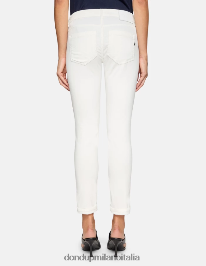 DONDUP mujer pantalones monroe ajustados de terciopelo vestir burro AZX2Z011