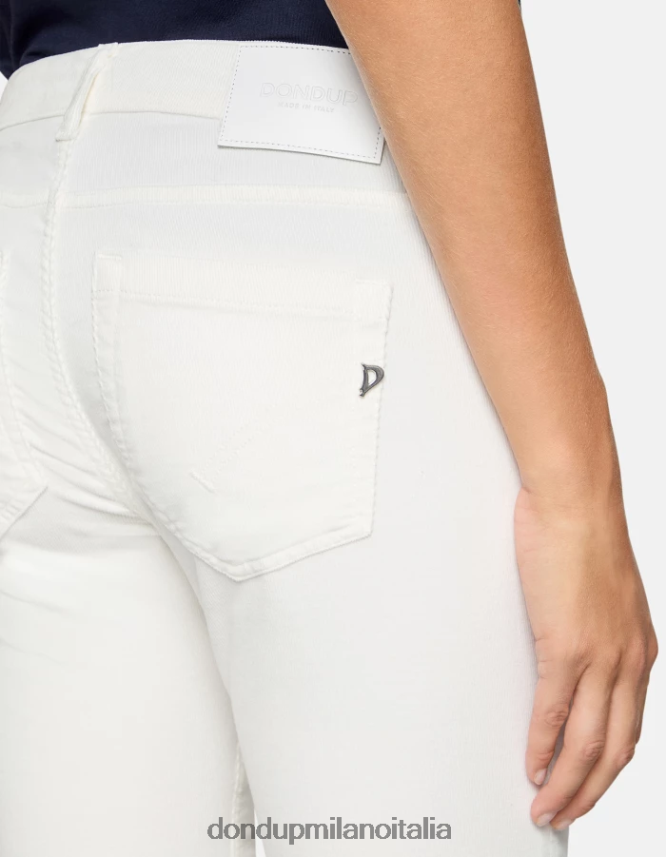 DONDUP mujer pantalones monroe ajustados de terciopelo vestir burro AZX2Z011