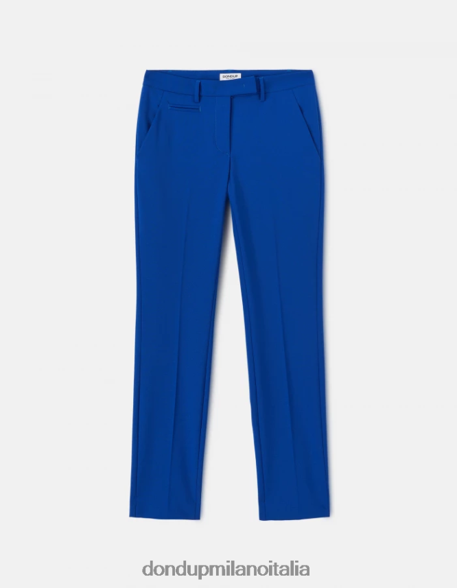 DONDUP mujer pantalones slim fit perfectos de lana vestir azul real AZX2Z0184