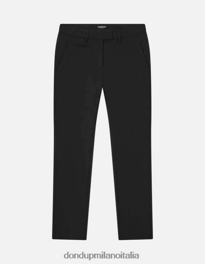 DONDUP mujer pantalones slim fit perfectos de lana vestir negro AZX2Z0185