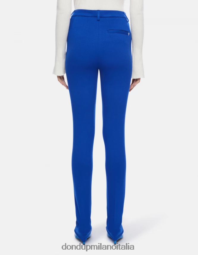 DONDUP mujer pantalones suzi de punto muy ajustados vestir azul real AZX2Z0161