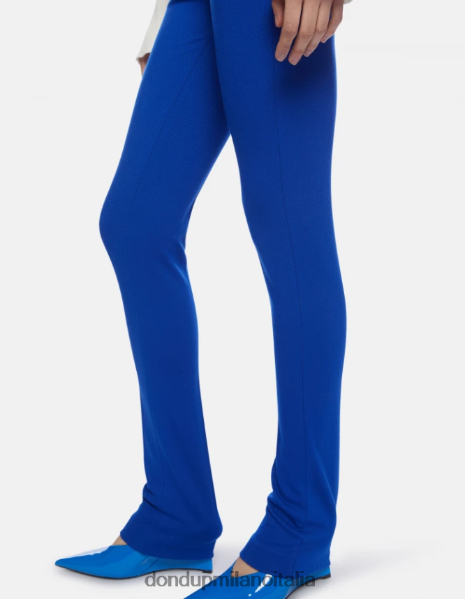 DONDUP mujer pantalones suzi de punto muy ajustados vestir azul real AZX2Z0161