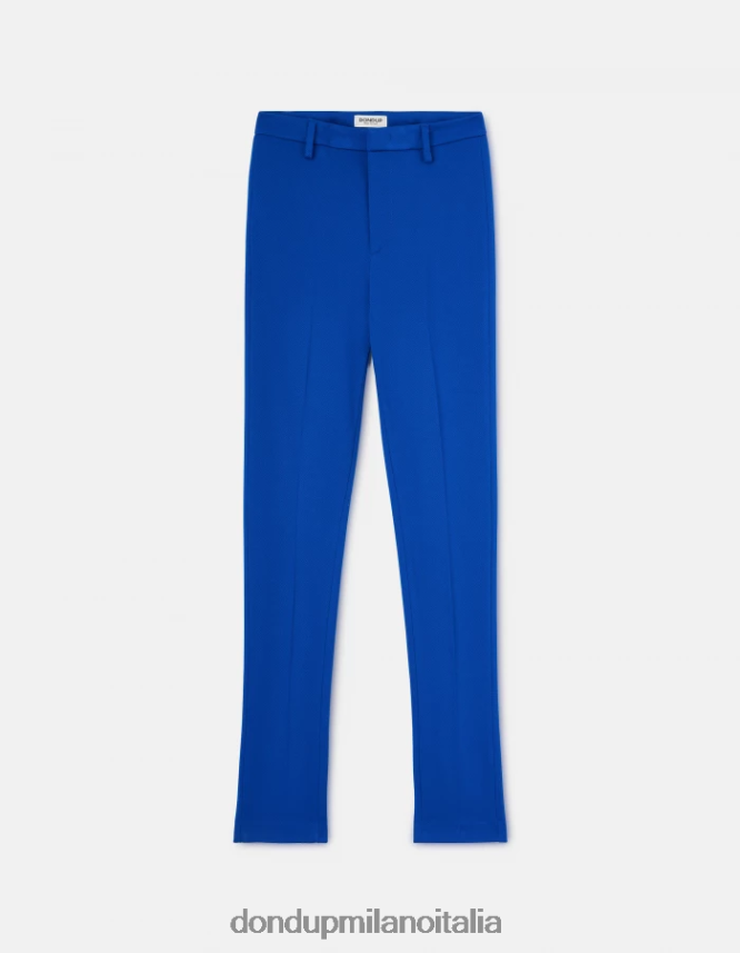 DONDUP mujer pantalones suzi de punto muy ajustados vestir azul real AZX2Z0161