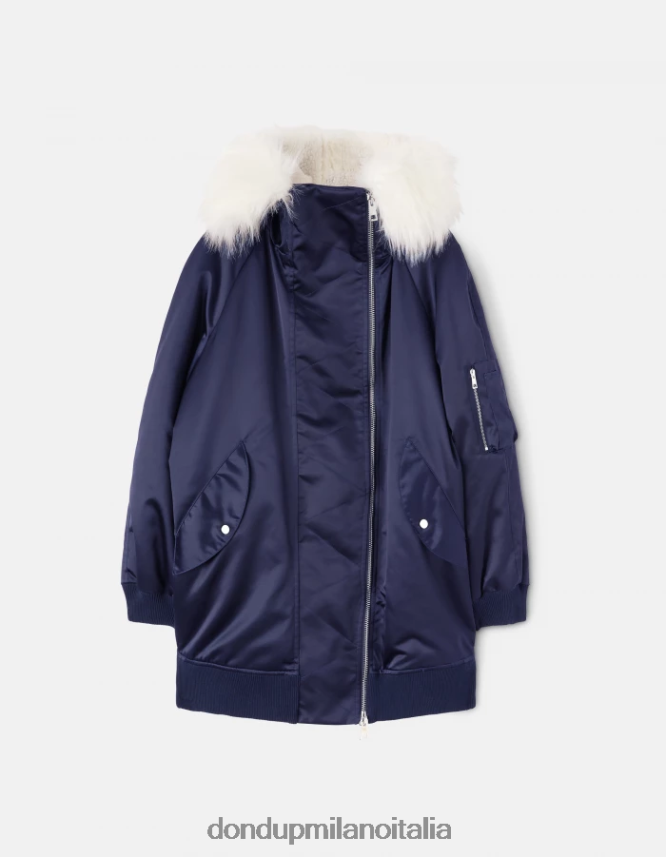 DONDUP mujer parka de satén extragrande vestir Azul marino AZX2Z0349